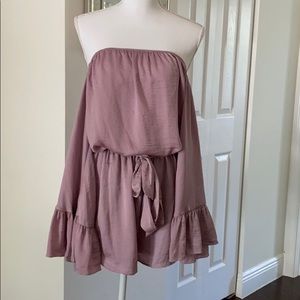 Off the shoulder mauve romper